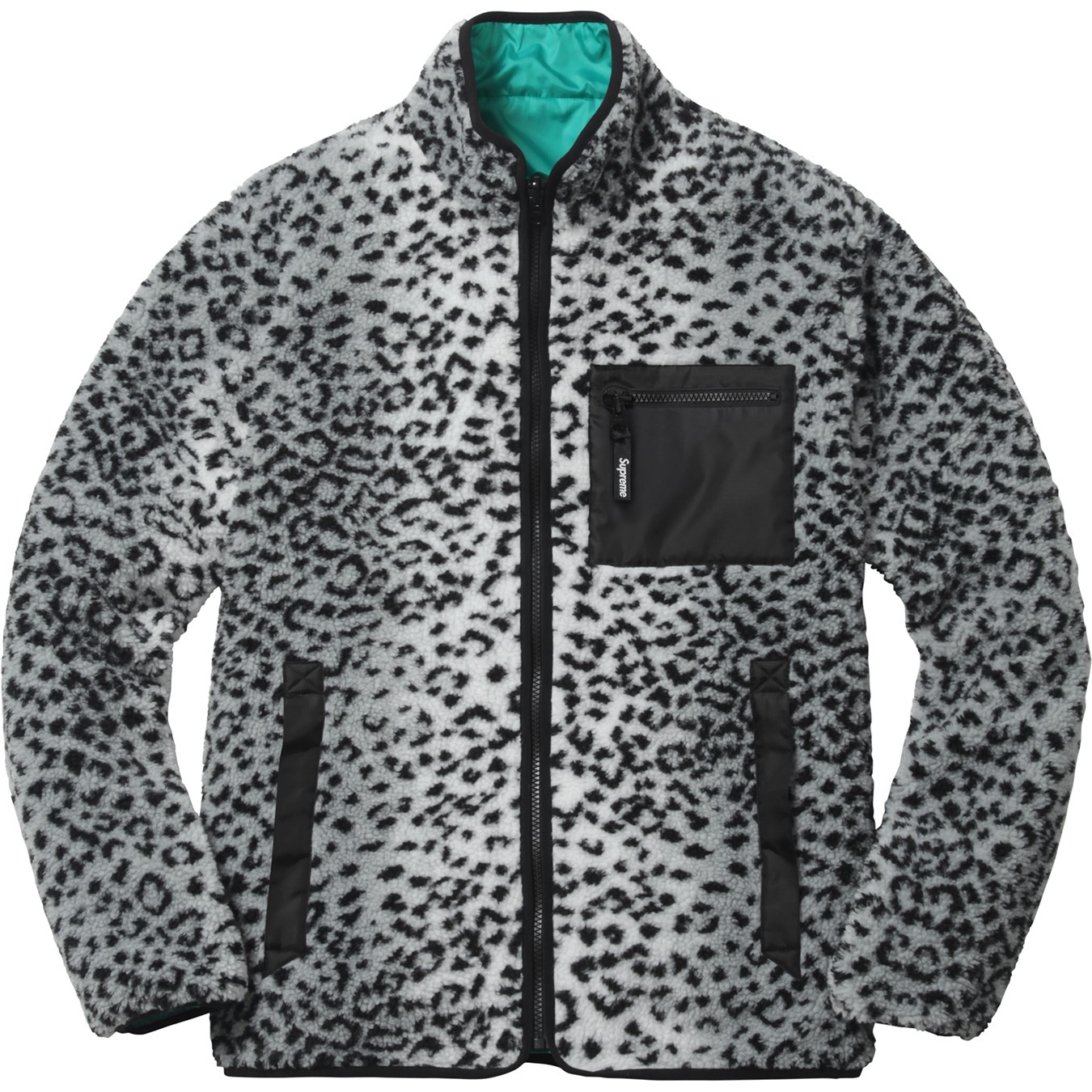 Leopard Fleece Reversible Jacket view 2
